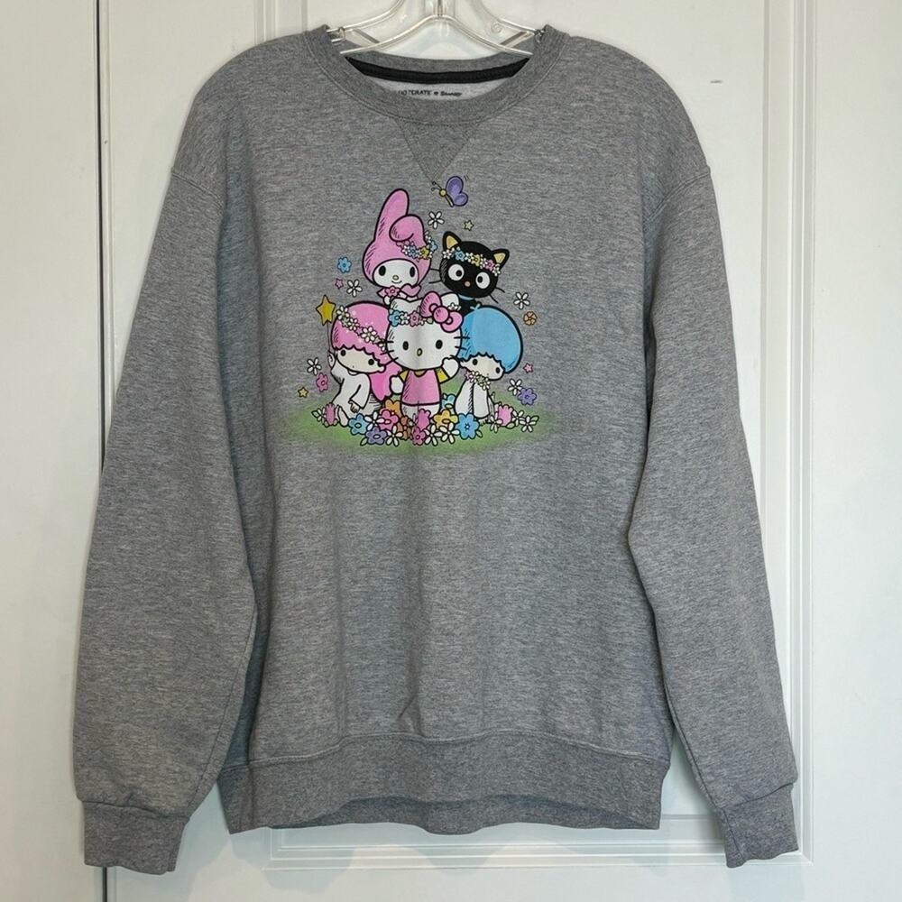 Lootcrate Sanrio Hello Kitty Friends Gray Crew Sweatshirt L